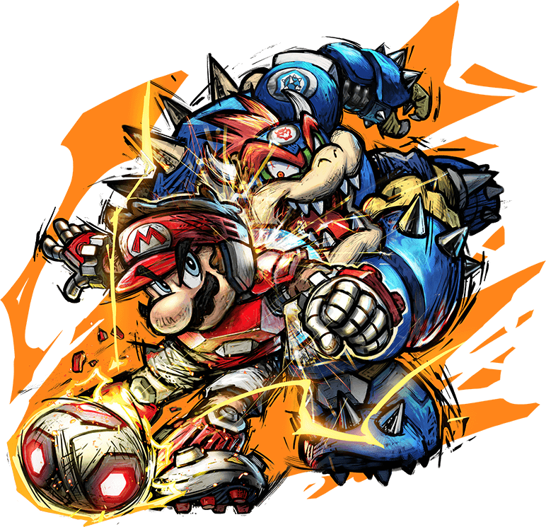 Mario Bowser duell in action